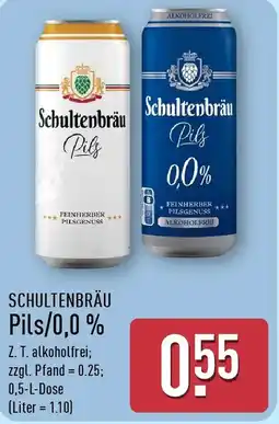 Aldi Nord SCHULTENBRÄU Pils/0,0% Angebot