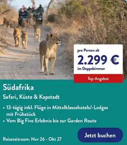 Aldi Nord Südafrika Safari, Küste & Kapstadt Angebot