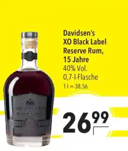 CITTI Markt Davidson's XO Black Label Reserve Rum Angebot
