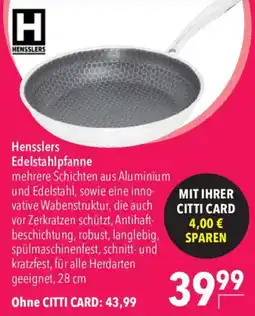 CITTI Markt Hensslers Edelstahlpfanne Angebot