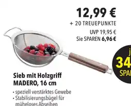CITTI Markt Sieb mit Holzgriff MADERO, 16 cm Angebot