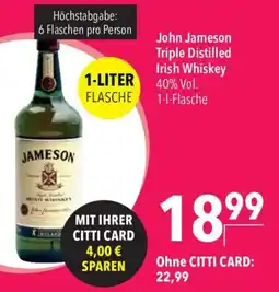 CITTI Markt John Jameson Triple Distilled Irish Whiskey Angebot