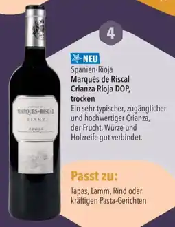 CITTI Markt Marqués de Riscal Crianza Rioja DOP trocken Angebot