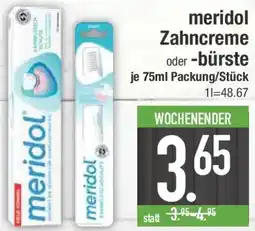 E-Center meridol Zahncreme oder -bürste Angebot