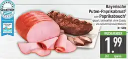 E-Center Bayerische Puten-Paprikabrust oder Paprikabauch Angebot