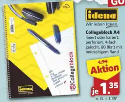 Combi idena Collegeblock A4 Angebot