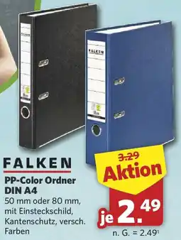 Combi FALKEN PP-Color Ordner DIN A4 Angebot