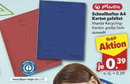Combi Herlitz Schnellhefter A4 Karton gefaltet Angebot