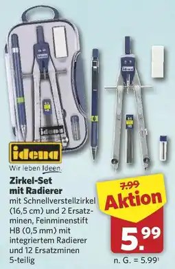 Combi idena Zirkel-Set mit Radierer Angebot