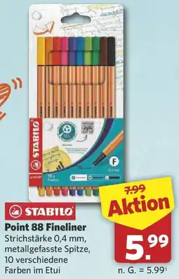 Combi STABILO Point 88 Fineliner Angebot