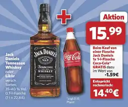Combi Jack Daniels Tennessee Whiskey oder Likör Angebot