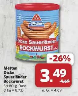 Combi Metten Dicke Sauerländer Bockwurst Angebot