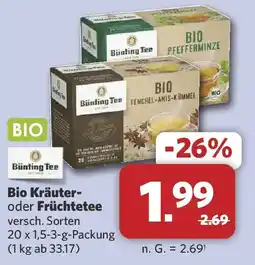 Combi Bio Kräuter- oder Früchtetee Angebot
