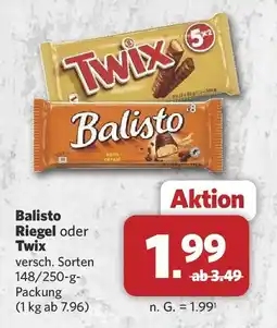 Combi Balisto Riegel oder Twix Angebot