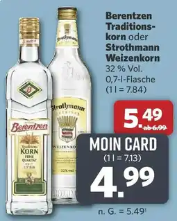 Combi Berentzen Traditionskorn oder Strothmann Weizenkorn Angebot