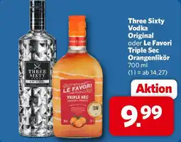 Combi Three Sixty Vodka Original oder Le Favori Triple Sec Orangenlikör Angebot