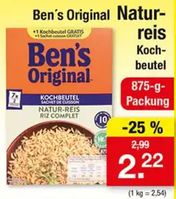 Zimmermann Ben's Original Natur-reis Kochbeutel Angebot