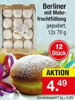 Zimmermann Berliner mit Mehrfruchtfüllung Angebot