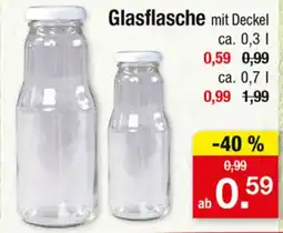 Zimmermann Glasflasche mit Deckel Angebot