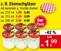 Zimmermann Einmachgläser Angebot