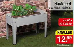 Zimmermann Hochbeet aus Metall, hellgrau Angebot