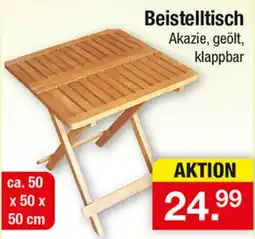 Zimmermann Beistelltisch Akazie, geölt, klappbar Angebot