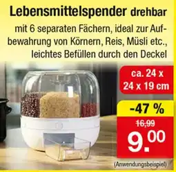 Zimmermann Lebensmittelspender drehbar Angebot