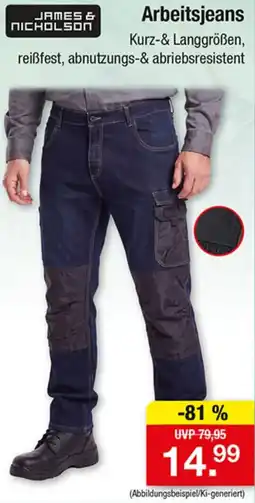 Zimmermann Arbeitsjeans JAMES & NICHOLSON Angebot