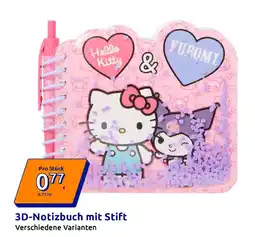 Action 3D-Notizbuch mit Stift Angebot