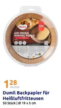 Action Dumil Backpapier für Heißluftfritteusen Angebot