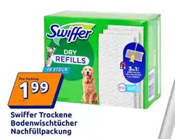 Action Swiffer Trockene Bodenwischtücher Nachfüllpackung Angebot