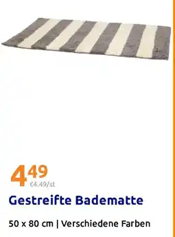 Action Gestreifte Badematte Angebot