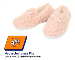 Action Hausschuhe aus Filz Angebot