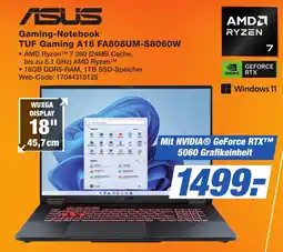 K+B Expert ASUS Gaming-Notebook TUF Gaming A18 FA808UM-S8060W Angebot