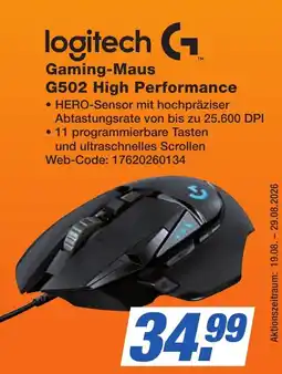 K+B Expert logitech G Gaming-Maus G502 High Performance Angebot