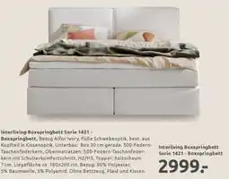 Möbel Turflon Interliving Boxspringbett Serie 1421 Angebot