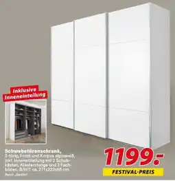 Möbel Turflon Schwebetürenschrank, Rauch „Saretto“ Angebot