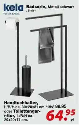 Möbel Turflon kela Badserie, Metall schwarz „Style“ Angebot