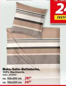 Möbel Turflon Mako-Satin-Bettwäsche, Hahn Angebot