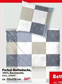 Möbel Turflon Perkal-Bettwäsche, 100% Baumwolle. Hahn Angebot