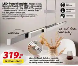 Möbel Turflon LED-Pendelleuchte, Metall nickel Angebot