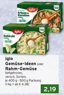 CAP Markt iglo Gemüse-Ideen oder Rahm-Gemüse Angebot