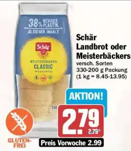 AEZ Schär Landbrot oder Meisterbäckers Angebot