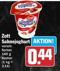 AEZ Zott Sahnejoghurt Angebot