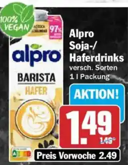 AEZ Alpro Soja-/Haferdrinks Angebot