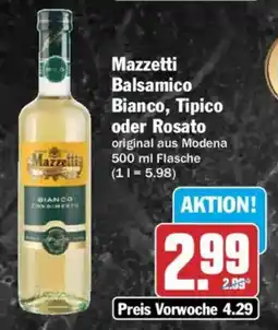 AEZ Mazzetti Balsamico Bianco, Tipico Angebot