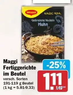 AEZ Maggi Fertiggerichte im Beutel Angebot