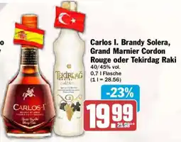 AEZ Carlos I. Brandy Solera, Grand Marnier Cordon Rouge oder Tekirdag Raki Angebot