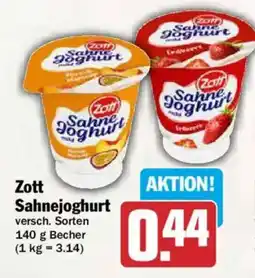 AEZ Zott Sahnejoghurt Angebot