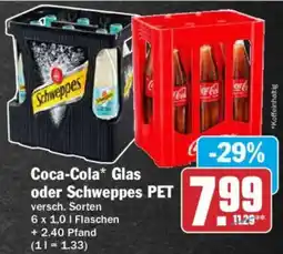 AEZ Coca-Cola* Glas oder Schweppes PET Angebot